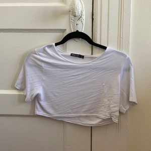 Nasty Gals mini white t-shirt